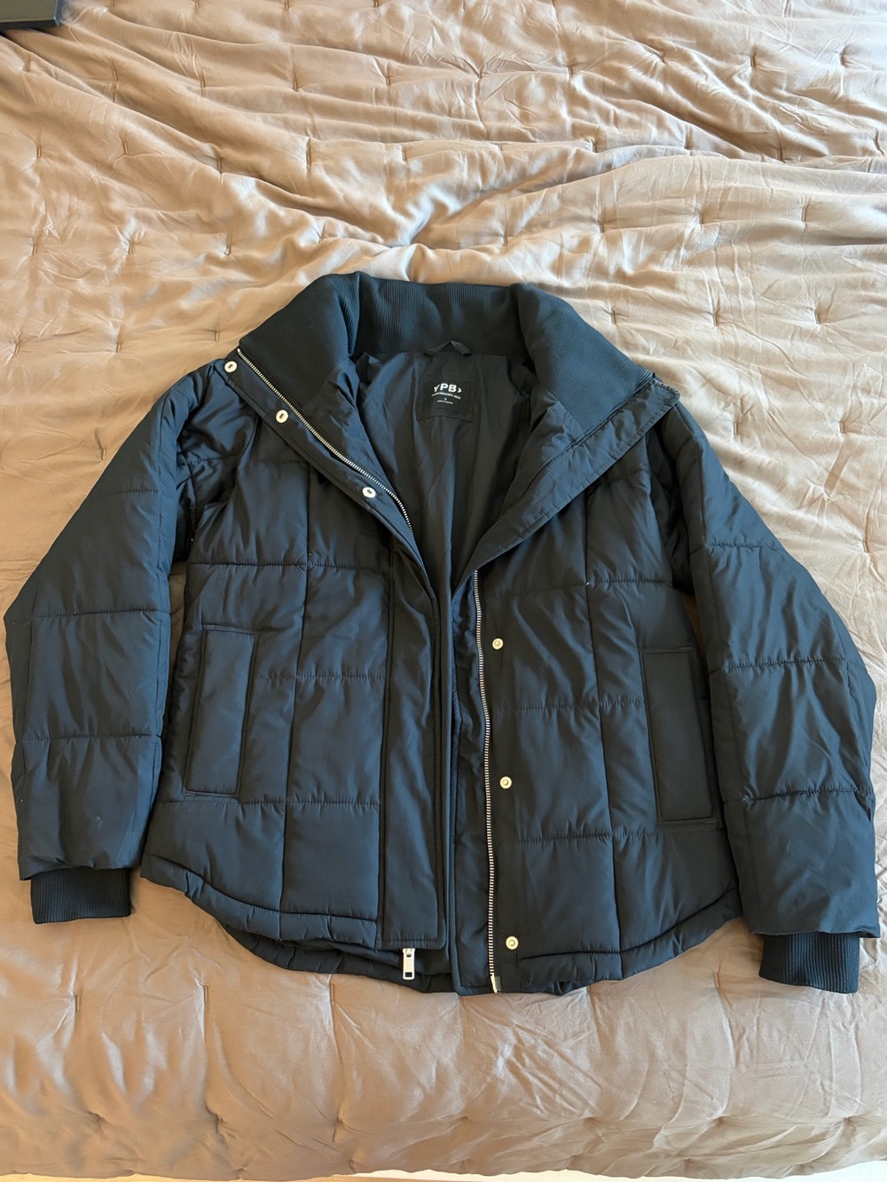 YPB Black Puffer Jacket